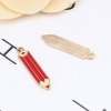 Picture of Zinc Based Alloy College Jewelry Charms Multicolor Pencil Enamel