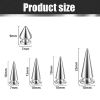 Picture of Zinc Based Alloy & Iron Based Alloy Punk Rivets Spike Studs Cone Screw Back Silver Tone
