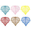 Picture of 10 PCs Iron Based Alloy Filigree Stamping Charms Multicolor Maple Leaf Painted 29mm x 27mm