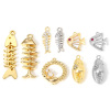 Picture of Brass Ocean Jewelry Connectors Charms Pendants Real Gold Plated