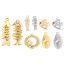 Bild von 1 Stück Messing Ozean Schmuck Steckverbinder Charms Anhänger Echtgold plattiert