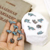 Picture of Zinc Based Alloy Patina Spacer Beads For DIY Jewelry Making Antique Copper Blue Animal