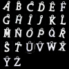 Picture of Zinc Based Alloy Charms Silver Plated Capital Alphabet/ Letter
