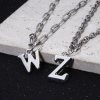 Picture of Zinc Based Alloy Charms Silver Plated Capital Alphabet/ Letter