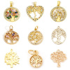 Imagen de Zamak Colgantes Charms Árbol de la Vida Oro Real Chapado
