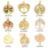 Imagen de Zamak Colgantes Charms Árbol de la Vida Oro Real Chapado