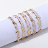 Picture of Vacuum Plating 304 Stainless Steel Ins Style Ball Chain Multilayer Layered Anklet Gold Plated Marquise