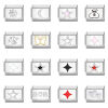 Bild von 304 Edelstahl Charm-Armband mit italienischen Gliedern zur Herstellung von DIY-Schmuck Silberfarbe Rechteck Stern 10mm x 9mm
