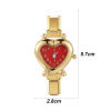 Picture of 304 Stainless Steel Valentine's Day Italian Charm Links Watch Face For DIY Jewelry Making Heart 5.7cm x 2.8cm