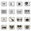Picture of 304 Stainless Steel Italian Charm Links For DIY Bracelet Jewelry Making Silver Tone Black Rectangle 10mm x 9mm