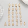 Image de 1 Pièce Breloques Micro Pave en Laiton Rectangle Plaqué Or 14K Alphabet Initial/ Lettre Majuscule à Zircone Cubique Clair 17mm x 9mm