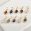 Imagen de 1 Unidad Latón Colgantes Charms Gota Chapado en Oro de 18K 23mm x 9mm