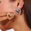Imagen de 1 Par Elegante Estilo Ins Multicolor Acero Inoxidable Corazón Imitación de perla Pendientes Para Mujeres 27.8mm