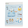 Picture of Paper Greeting Card With Envelope Baby Shower Rectangle Multicolor Glitter Baby Cloth 9.3cm x6.6cm(3 5/8" x2 5/8"), 50 PCs