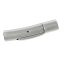 Picture of 304 Stainless Steel Magnetic Clasps Cylinder Silver Tone (Fits 4mm Cord) 28mm(1 1/8") x 7mm( 2/8"), 1 Set