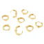 Immagine di Ottone orecchino cerchio 18K Vero Oro Placcato Anello W/ Loop 17mm x 16mm, Dimensione di Posta / Cavo: (17 misura), 2 Pz