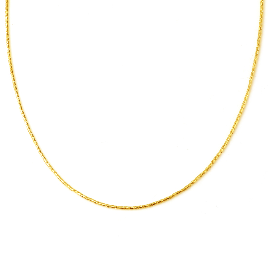 Picture of Brass Necklace Link Chain 18K Real Gold Plated 45.5cm(17 7/8") long, 1 Piece                                                                                                                                                                                  