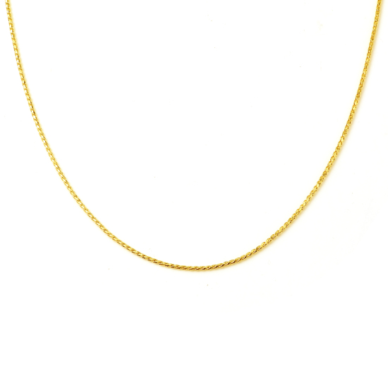 Picture of Brass Necklace Link Chain 18K Real Gold Plated 44.5cm(17 4/8") long, 1 Piece                                                                                                                                                                                  