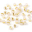 Picture of Brass & Silicone Ear Nuts Post Stopper Earring Findings 18K Real Gold Plated White Cylinder 6mm x 5mm, 10 PCs