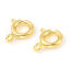 Picture of Brass Bolt Spring Ring Clasps 18K Real Gold Plated Round 10mm x 8mm, 5 PCs