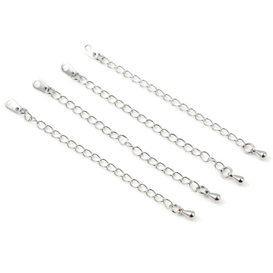 Picture of Brass Extender Chain 18K Real Platinum Plated Plating 7.5cm, 5 PCs                                                                                                                                                                                            