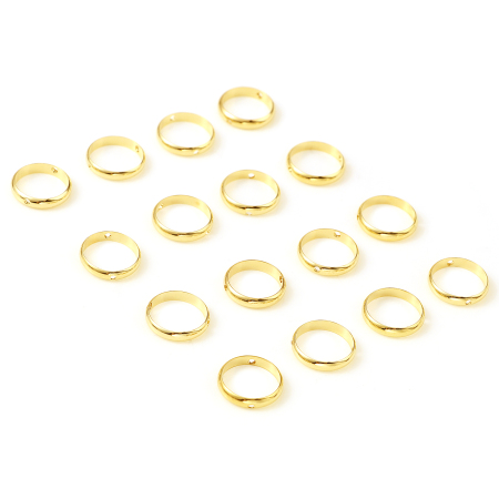 Brass Beads Frames Gold Filled Round (Fit Beads Size: 10mm Dia.) 12mm Dia, 5 PCs