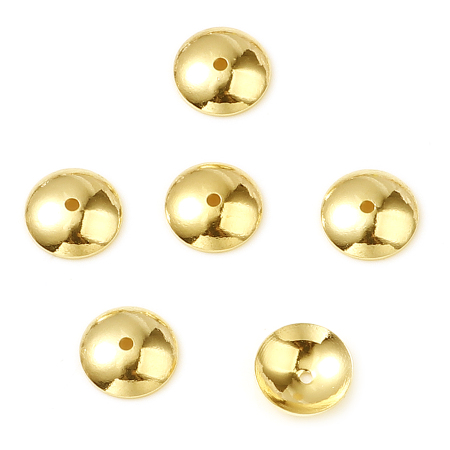 Picture of Brass Beads Caps Gold Filled Round 8mm Dia, 5 PCs