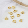 Imagen de Latón Broche Primavera Lleno de oro Ronda 10mm x 8mm, 5 Unidades