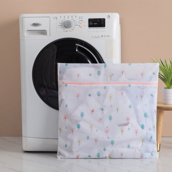 Picture of Polyester Laundry Bag Multicolor Rectangle Tree 60cm x 60cm, 1 Piece