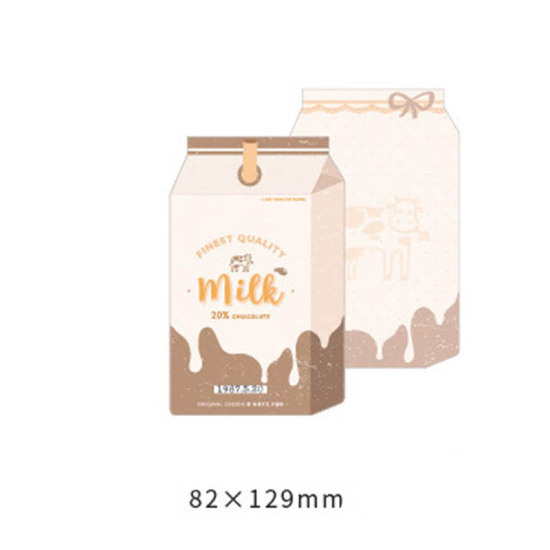 Изображение (30 листов) Бумага Блокноты 3D Меморандум Светло-Коричневый Пакет молока 12.9см x 8.2см, 1 экз.
