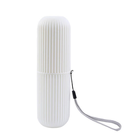 Picture of PP Toothbrush Holder Case Tube Cylinder White 19.5cm x 3cm, 1 Piece