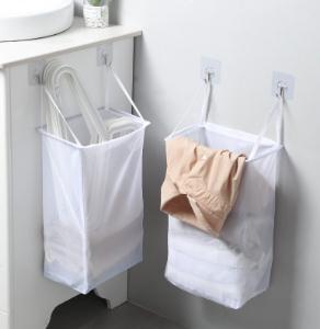 Picture of Polyester Clothes Laundry Basket Bag White Hanging 40cm x 24cm, 1 Piece