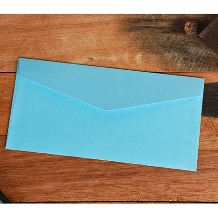 Imagen de Papel Sobre Rectángulo Azul Longitud: 22cm, Ancho: 11cm, 10 Unidades