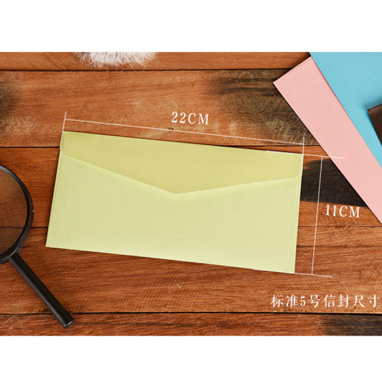 Picture of Paper Envelope Rectangle Pink 22cm x 11cm, 10 PCs