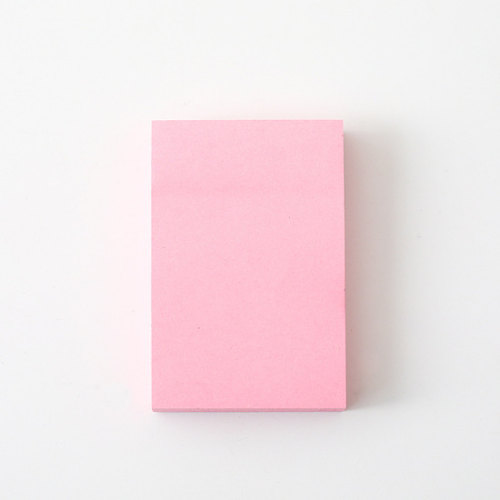 紙 付箋 ピンク 長方形 76mm x 50mm、 1 冊 の画像
