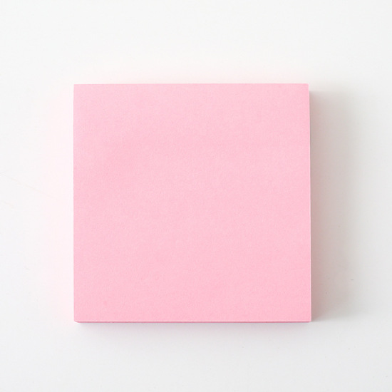 紙 付箋 ピンク 正方形 76mm x 76mm、 1 冊 の画像