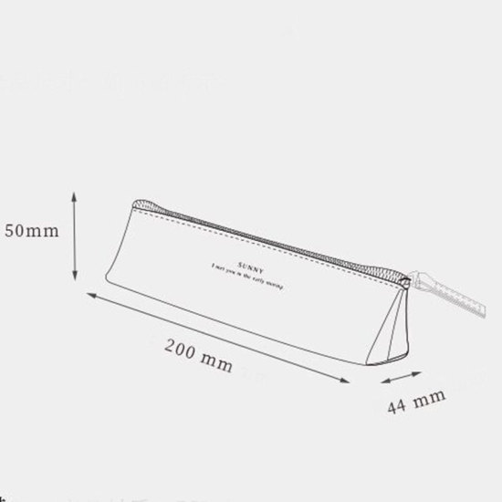 Picture of PU Leather Pencil Case Rectangle Steel Gray 20cm x 5cm, 1 Piece