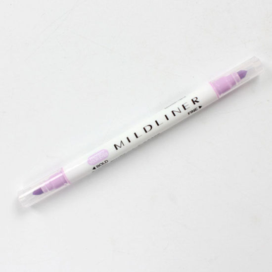 ABS 蛍光ペン 薄紫色 14.5cm、 1 本 の画像