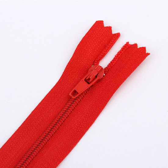 Picture of Nylon Zipper For Tailor Sewing Craft Red 20cm, 10 PCs