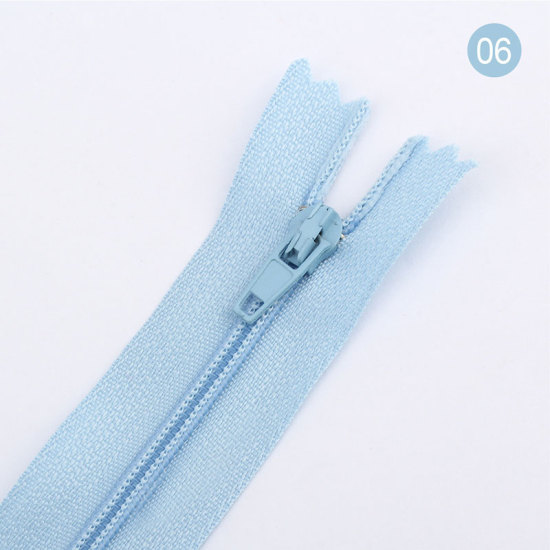 Bild von Nylon Reißverschluss Zippverschluss Azurblau 20cm, 10 Strange