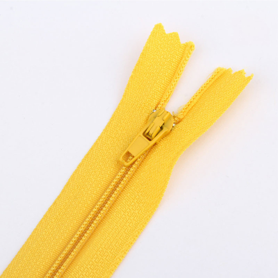 Picture of Nylon Zipper For Tailor Sewing Craft Dark Yellow 20cm, 10 PCs