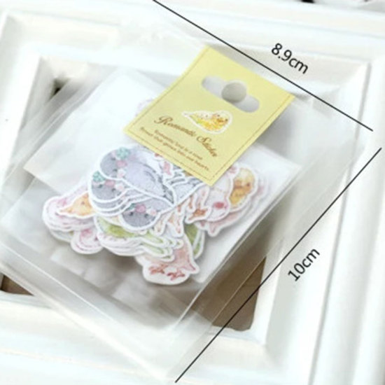 Picture of DIY Scrapbook Deco Stickers Multicolor Animal 10cm x 8.9cm, 1 Packet ( 70 PCs/Packet)