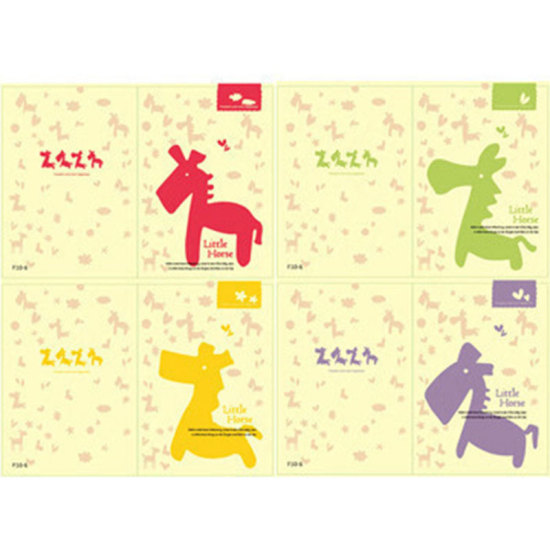 Picture of Paper Memo Notepad Stationery At Random Rectangle Rocking Horse 12cm x 8.5cm, 1 Copy