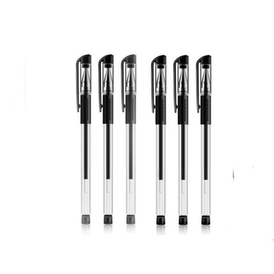Picture of 0.5mm Plastic Gel Ink Pen Black 15cm, 10 PCs