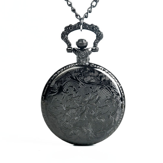 Picture of Pocket Watches Halloween Skull Black Battery Included 80cm long, 1 Piece