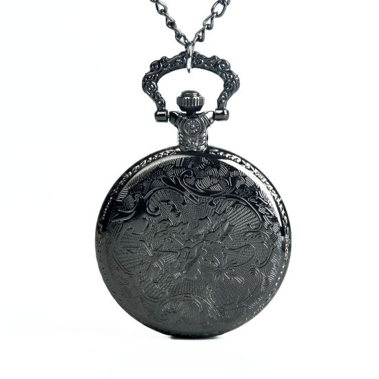 Picture of Pocket Watches Halloween Skull Black Battery Included 80cm long, 1 Piece