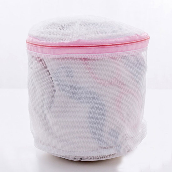 Picture of Laundry Wash Bag White Foldable 16cm x 14cm, 1 Piece