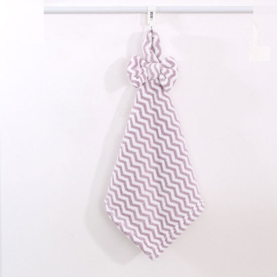 Picture of Hanging Towel Cleaning Cloth Purple Bowknot Hanging 30cm x 30cm, 1 Piece