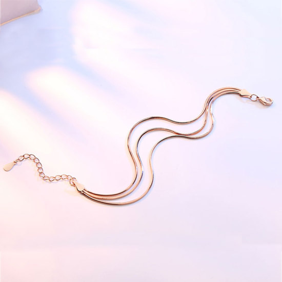 Image de Bracelets en Laiton Or Rose 14cm long, 1 Pièce                                                                                                                                                                                                                