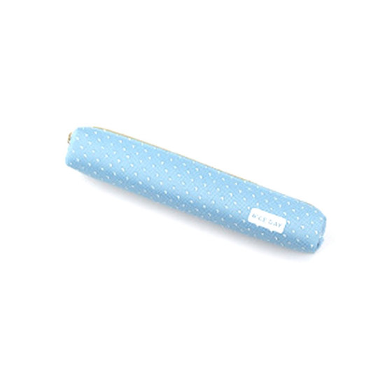 Image de Étui à crayons à rayures bleues, couleur bonbon, sac à crayons pour écolier étudiant